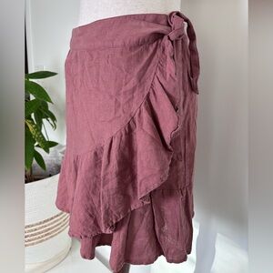 Free People Ruffle My Feathers Wrap Skirt size 6